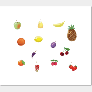 Fresh fruits Posters and Art